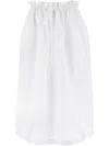 Fabiana Filippi Bag Style Midi Skirt With Drawstring Waist In White