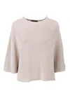 Fabiana Filippi Cotton Cape In Sand