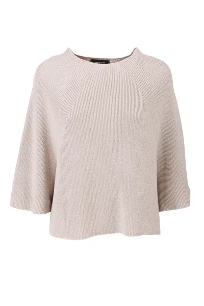 Fabiana Filippi Cotton Cape In Sand