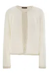 Fabiana Filippi Sequin Embellished Tweed Cropped Jacket