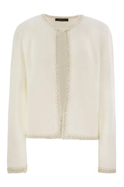 FABIANA FILIPPI FABIANA FILIPPI COTTON COLLARLESS CARDIGAN