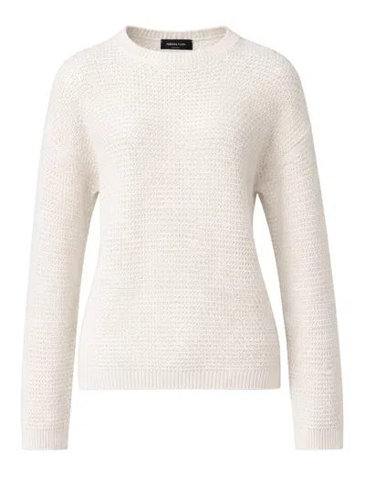Fabiana Filippi Cotton Crewneck Sweater In Neutral