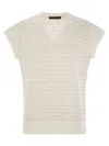 Fabiana Filippi Women's Cotton Crochet Jumper With Sequins Sweater