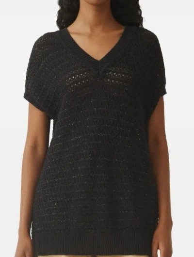 Fabiana Filippi V-necked Top Knit Sequin Embellishment In Blue