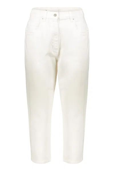 Fabiana Filippi Cotton Cropped Trousers In White