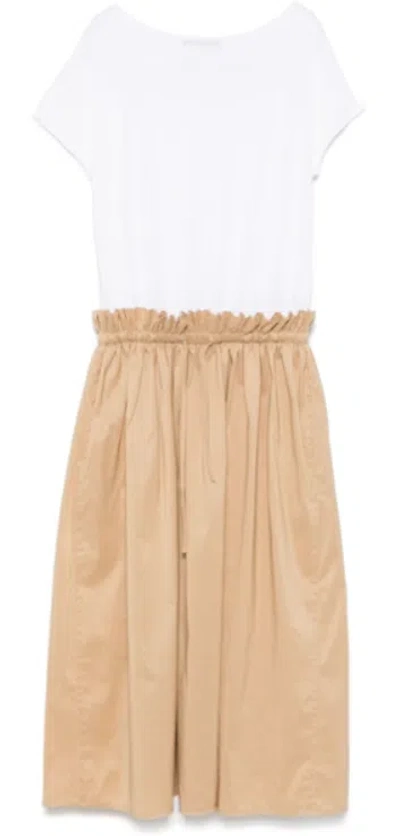Fabiana Filippi Cotton Dress For Stylish Occasions In White