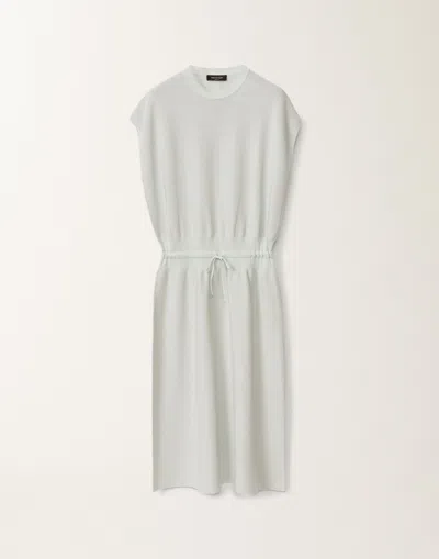Fabiana Filippi Cotton Dress With Lurex In Aquagreen