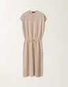 Fabiana Filippi Cotton Dress With Lurex In Sand