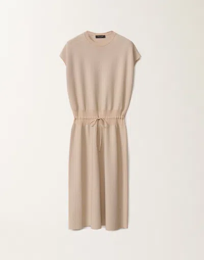 Fabiana Filippi Cotton Dress With Lurex In Sand