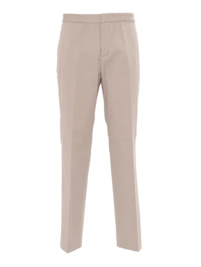 FABIANA FILIPPI COTTON GABARDINE REGULAR FIT TROUSERS WITH FILO DIAMANTE