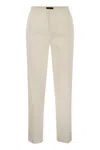 Fabiana Filippi Cotton Gabardine Trousers In White