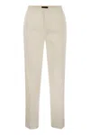 Fabiana Filippi Cotton Gabardine Trousers In White