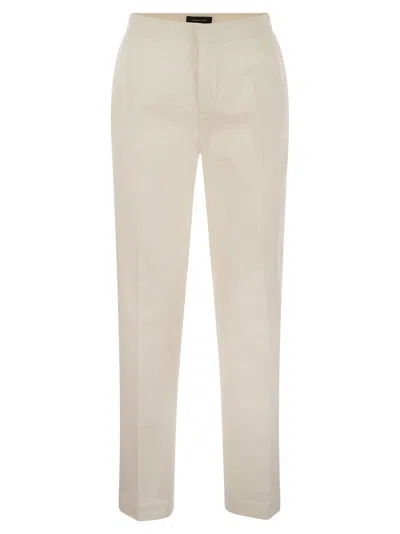 FABIANA FILIPPI COTTON GABARDINE TROUSERS