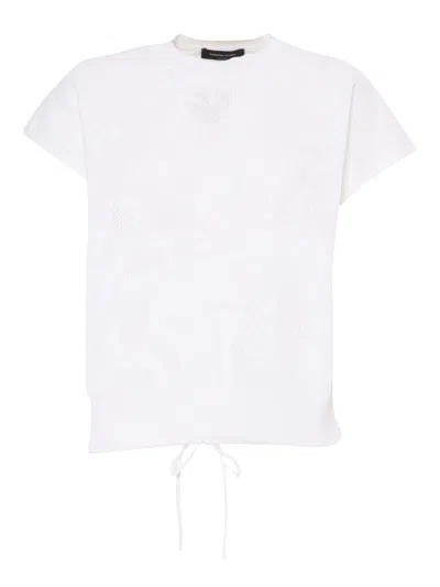 Fabiana Filippi Cotton Jacquard Crewneck Vest In White