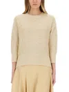Fabiana Filippi Cotton Jersey Knitwear 3/4 Sleeves In Neutral