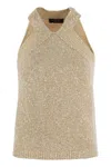 Fabiana Filippi Cotton Knit Tank Top With Sequins
