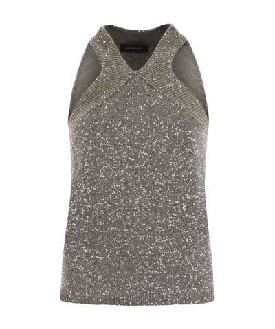FABIANA FILIPPI FABIANA FILIPPI SEQUINED KNITTED VEST