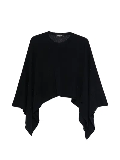 Fabiana Filippi Cotton Linen Polyester Scarf In Black