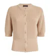 Fabiana Filippi Cotton-linen Sequinned Cardigan In Beige