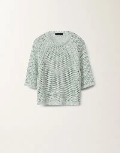 FABIANA FILIPPI FABIANA FILIPPI  - WOMAN KNITWEAR WHITE/AQUAGREEN IT L