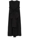 Fabiana Filippi Cotton Midi Dress Asymmetric Hem