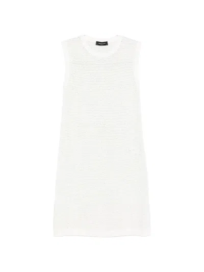 Fabiana Filippi Cotton Mini Dress In White