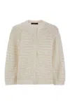 Fabiana Filippi Cotton Open Cardigan With Sequins In White