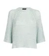 Fabiana Filippi Open Knit Short-sleeved Sweater In Green