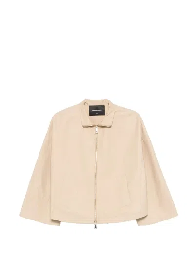 Fabiana Filippi Cotton Polyamide Jacket In Neutral