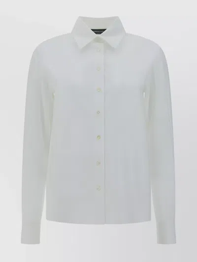 Fabiana Filippi Cotton Poplin Shirt Monochrome Regular Fit In White
