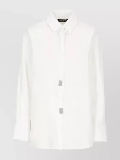 FABIANA FILIPPI COTTON SHIRT WITH LONG SLEEVES AND POINTED COLLAR
