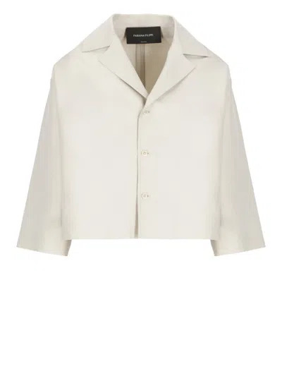 Fabiana Filippi Cotton-silk Blazer In Neutrals