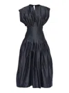 Fabiana Filippi Sleeveless Dress With Pleated Waist And Keyhole Detail