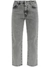 Shop Fabiana Filippi Cotton Straight Jeans In Grey