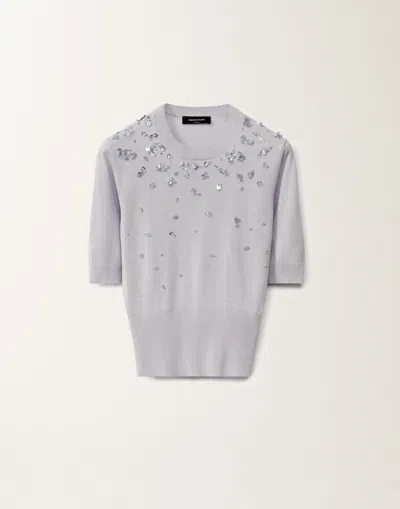 Fabiana Filippi Cotton Sweater In Lavender