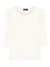 Fabiana Filippi Stylish Knit Sweater Embellished Neckline In Multi