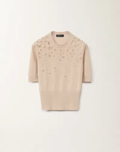 Fabiana Filippi Cotton Sweater In Sand