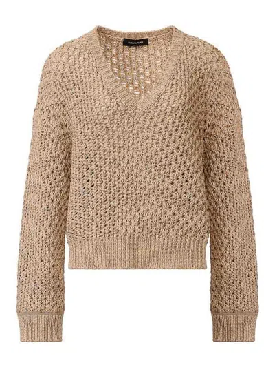 Fabiana Filippi Women Brown Moulin Wool Sweater, Xs Luxury Sweaters & Knitwear For Women Darveys In Neutral