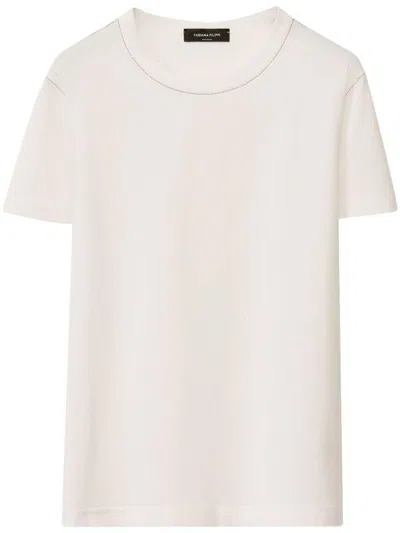 Fabiana Filippi Cotton T-shirt In White | ModeSens