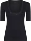 Fabiana Filippi Close-fitting Cotton T-shirt Scoop Neck