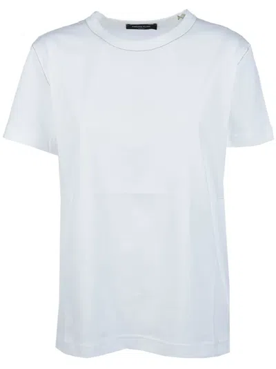 Fabiana Filippi Basic Round Neck Short Sleeve Top In Blue