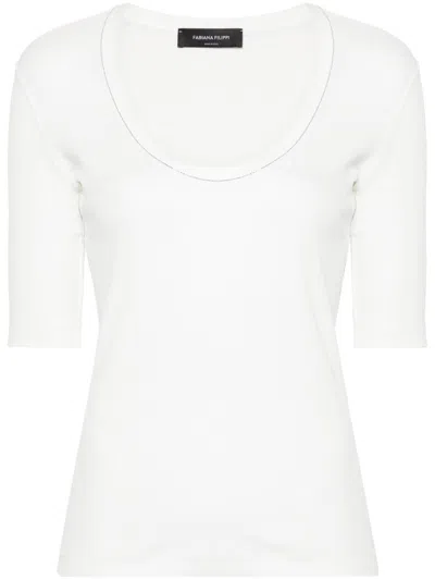 Fabiana Filippi Cotton T-shirt In White