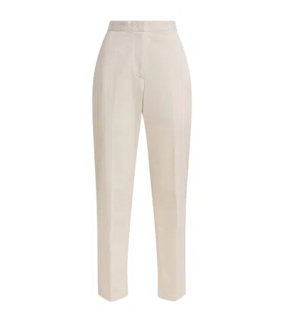 Fabiana Filippi Cotton Tailored Trousers In Neutral