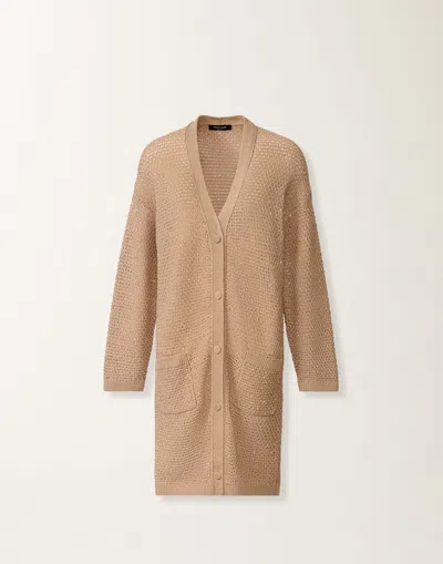 Fabiana Filippi Cotton Tape Cardigan With Sequins