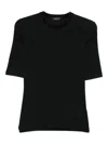 Fabiana Filippi Short Sleeve Sweater In Black