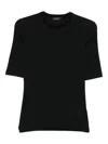 Fabiana Filippi Short Sleeve Sweater In Black