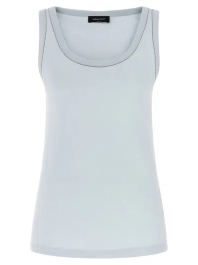 Fabiana Filippi Cotton Top In Blue