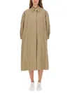 Fabiana Filippi Long Coat Featuring Side Pockets In Brown