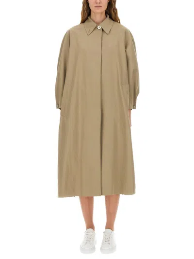 Fabiana Filippi Cotton Trench Coat In Green