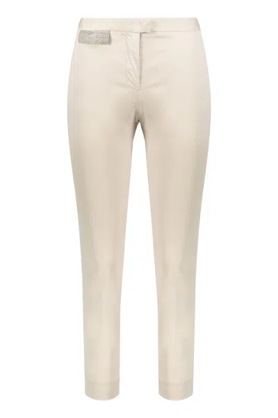 Fabiana Filippi Cotton Trousers In Neutral
